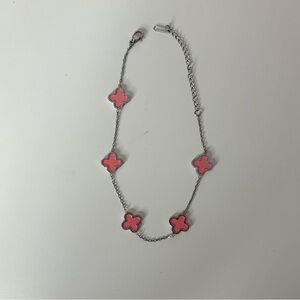 Elegant Pink Clover Bracelet.